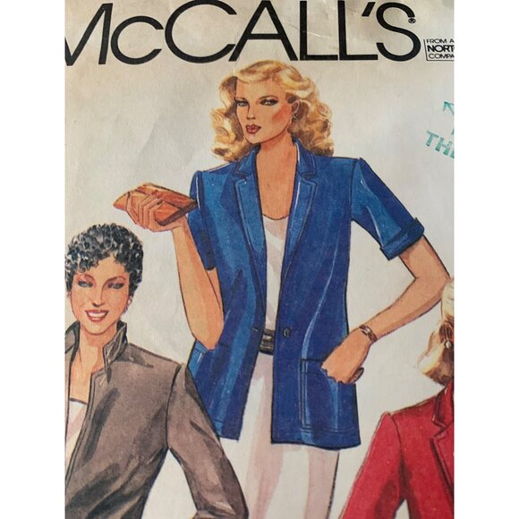 McCall's Misses Jacket Sewing Pattern sz 10 6943 - uncut - Picture 4 of 9